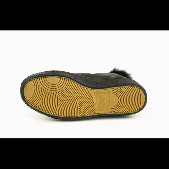 NEW SPRING COURT WOMENS B2 RABBIT W NOIR BLACK LEATHER & FUR LINING HIGH TOPS - Picture 2 of 5